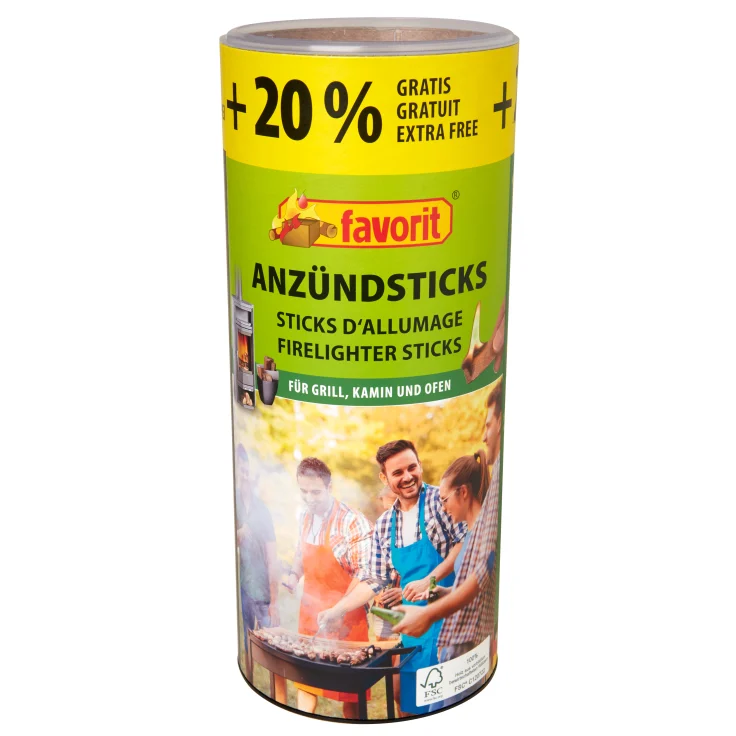 Favorit Anzündsticks – 20% mehr Inhalt