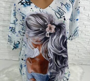 Lässiges Damen Kurzarm-Shirt mit Blumenprint (Vintage & Oversized)