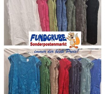 Damen Sommerkleid Crinkle Kurzarm