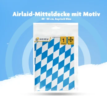 Oktoberfest Bayrisch Blau & Weiße Airlaid-Mitteldecke (80 x 80 cm)