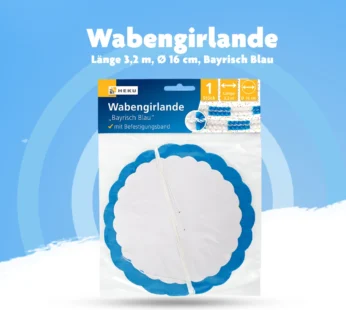 Oktoberfest Bayrisch Blau & Weiße Wabengirlande (3,2 m)